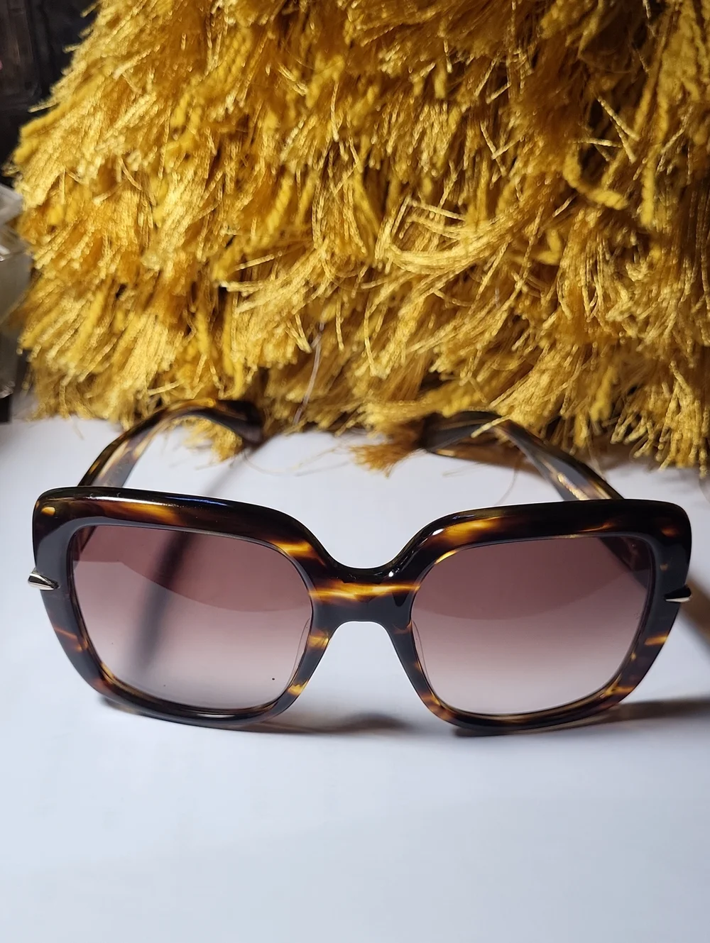 Rag & Bone Tortoiseshell Oversized Square Sunglasses - Brown Gradient